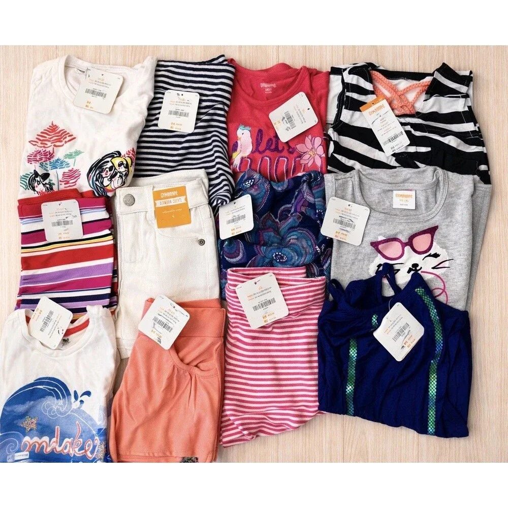 NEW LOT-12 NWT Girls Gymboree Clothes Size 4 Shirts Shorts Dress Summer  $240+